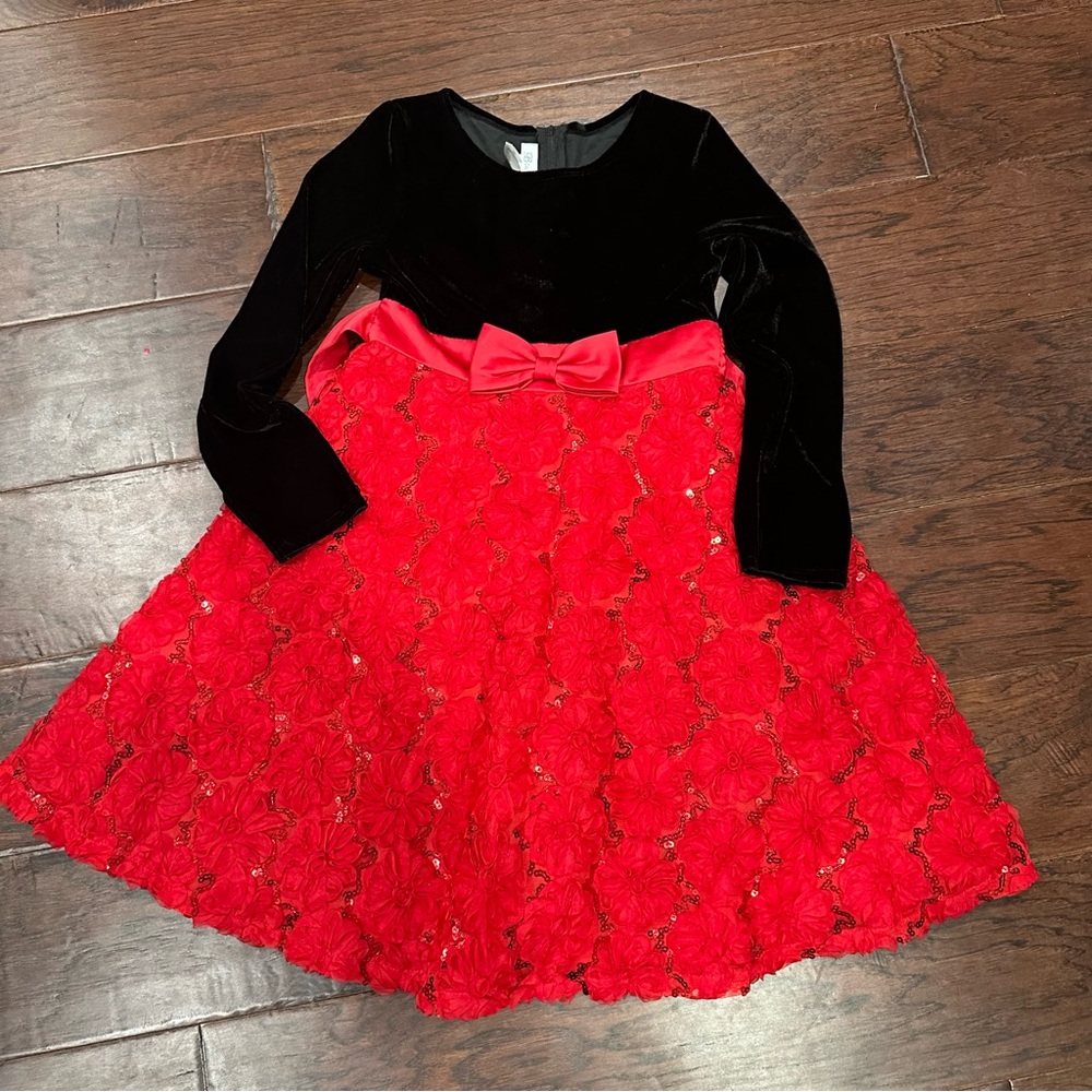 Bonnie Jean black velvet holiday dress